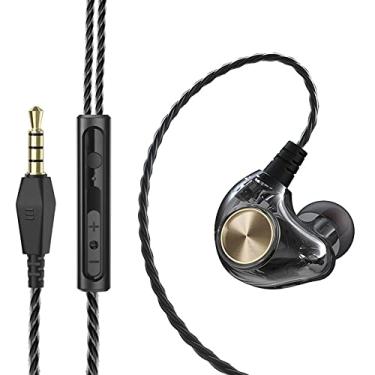Imagem de K1 Fones de ouvido com fio 3,5 mm Híbrido HiFi Fone de ouvido estéreo Música Graves profundos Fone de ouvido com cancelamento de ruído