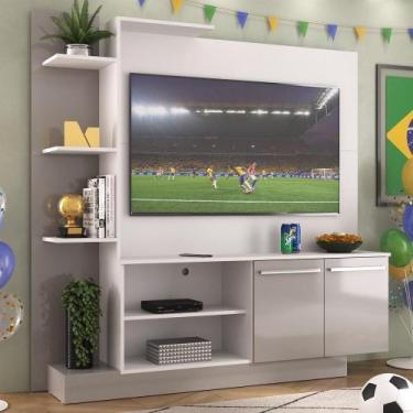 Imagem de Estante com Painel TV 55" e 2 portas França Multimóveis BR2473 Branco/