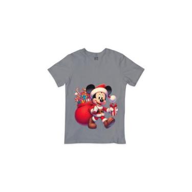 Imagem de Camisa Mickey de Natal Camiseta Estampada De Algodão - Hard seven, Cin