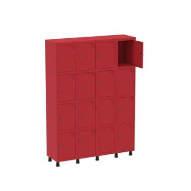 Imagem de Armário Guarda Volume Locker Roupeiro 16 Portas Aço GRP 504/16 - Pandi