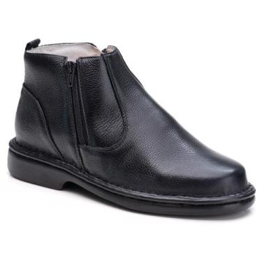 Imagem de Bota Masculina Couro Leve Casual Zíper Conforto Dia a Dia - Ranster, 3
