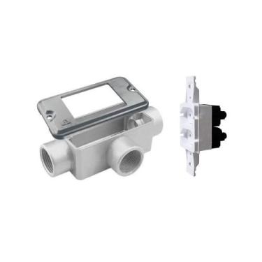 Imagem de Condulete T+Tampa 3 Mod Wetzel+1 Mod Tomada Dupla Transmóbil