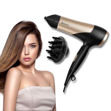 Imagem de Secador de Cabelo Dobrável Bivolt Voltagem Ajustável com Duas Velocida