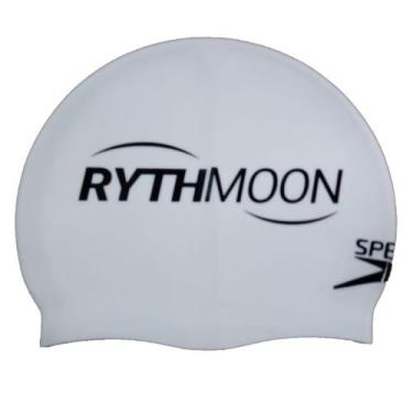 Imagem de Touca de Natação Speedo Adulto Lisa Flat Swim Cap Rythmoon, Branco