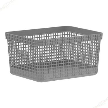 Imagem de Cesto Organizador Caixa Multiuso Versatil Empilhavel Grid 8 Litros - O