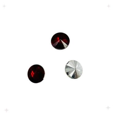 Imagem de Colagem Chaton Diamante Vermelho Transparente 7mm 50pçs 5g - Macall