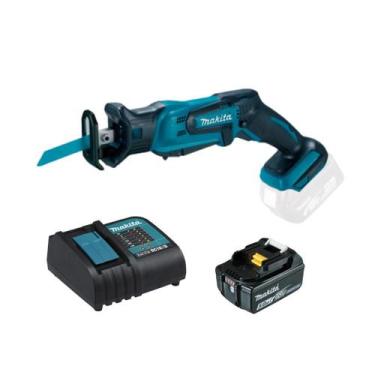 Imagem de Serra Sabre Bateria 18v 5ah Makita Djr185z Carregador Bivolt, Bivolt