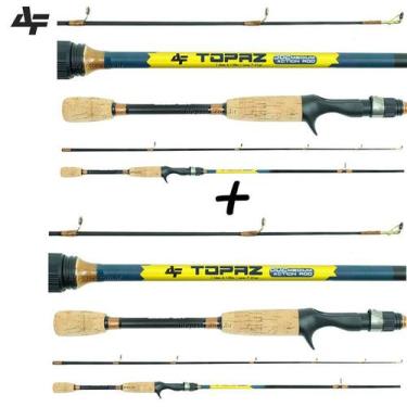 Imagem de 2 Varas Para Carretilha Albatroz Topaz 1,68m e 1,80m 6-12Lb - 2 Partes