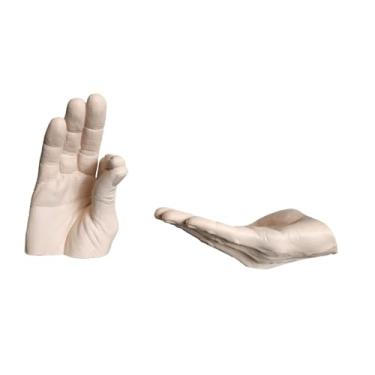 Imagem de Wswqop Estátuas Decorativas de Mão, Suporte de Incenso, Esculturas de Mesa, Ornamento de Mesa para Quarto, Escritório, Decoração de Casa, Luz Amarela, Tamanho real