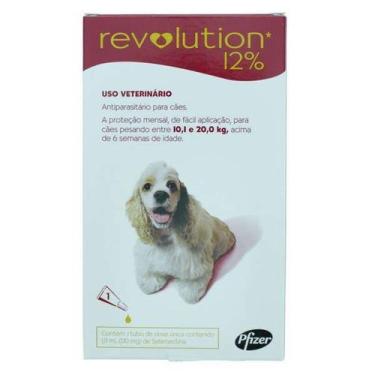 Imagem de Revolution Zoetis 12% 1ml para Cães 10,1Kg a 20kg - 3 bisnagas - Zoeti