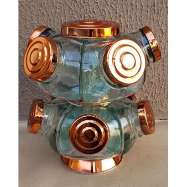 Imagem de Mini baleiro giratório duplo na cor cobre - Raiar da Aurora