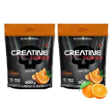 Imagem de Kit 2 Creatinas Turbo 300g Sache - Black Skull, Laranja