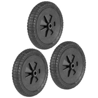 Imagem de 3 Pneu Roda Flexível Carrinho De Mão Sem Câmara Resistente - Roma, Eix