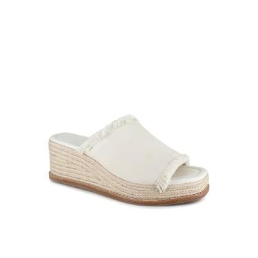 Imagem de Splendid Sandália Anabela Espadrille Fashion Feminina, Marfim, 9