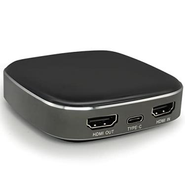 Imagem de Placa de captura de vídeo para jogos 4K – HDMI para USB 3.0 tipo C, entrada 4K @60, gravação 1080p 60FPS, loop de atraso livre, suporta Windows Mac Linux, OBS Wirecast, YouTube Twitch Burned,
