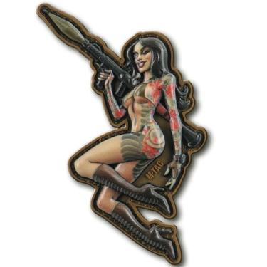 Imagem de M-Tac Morale Patch Tactical Girl - Patch militar tático de PVC com suporte de gancho - Adesivos de aparência real para colete, mochilas, chapéus (#9 RPG)