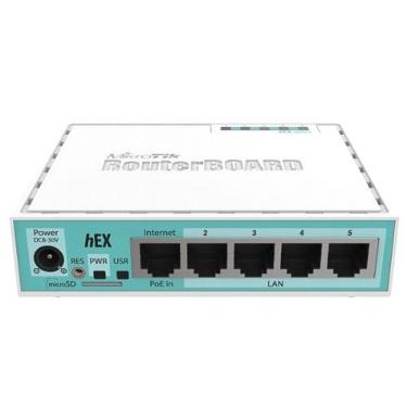 Imagem de Roteador 5 Portas Gigabit hEX, com balanceamento de carga, RB750GR3, MIKROTIK