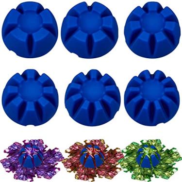 Imagem de 6 peças de copos de flores para despejar tinta 6/7/8/9/10 ferramentas de tinta acrílica com ranhura suprimentos de pintura fluida filtro de flores para despejar tinta DIY e criar padrões materiais de