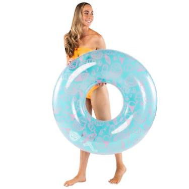 Imagem de BigMouth x Squishmallows Fruity Summer, Maui o abacaxi e Wanda The Watermelon, boia de piscina de tamanho médio, 106 cm