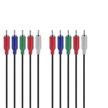 Imagem de Cabo 5 RCA Macho para 5 RCA Macho Video Componente 2 Metros - P5R-2