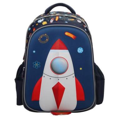 Imagem de Mochila de costas infantil 14" Foguete Yins - YINS BRASIL