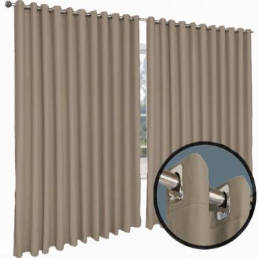 Imagem de cortina quarto Janela 2,70 x 1,50 apartamento Turin cinza - Bravin Cor