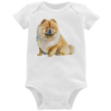 Imagem de Body Bebê Chow-chow - Foca na Moda, Branco, P
