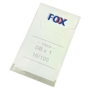 Imagem de Agulha Fox 100/16 DBx1 Cabo Fino Reta Industrial Brother DB2-755