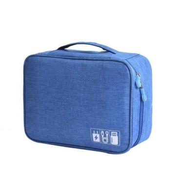 Imagem de Necessaire Bolsa Estojo Organizador de Cabos Fios Carregadores Viagem 