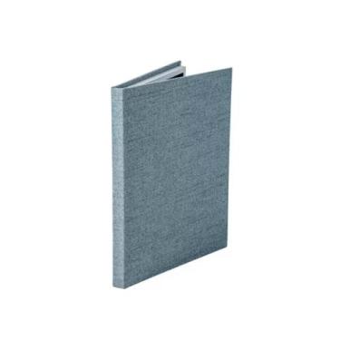 Imagem de Livro Caixa Revestido em Linho Azul Jeans - 35cm - Fatte Casa