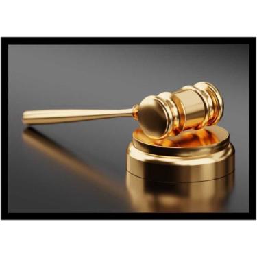 Imagem de Quadro Decorativo Escritórios De Advocacia Advogados Martelo Dourado C