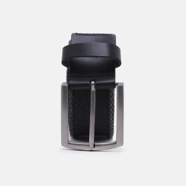 Imagem de Cinto Masculino Social Clássico Gorgurão E Couro Elegante Design Moder