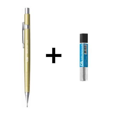 Imagem de Lapiseira TecnoCis 0.5mm Ouro + 1 Tubo Grafite  BigTree HB