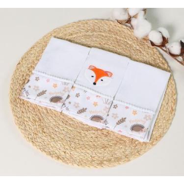 Imagem de Kit Fralda de Boca Bebê 100% Algodão Estampada Variedades Menina - Ben