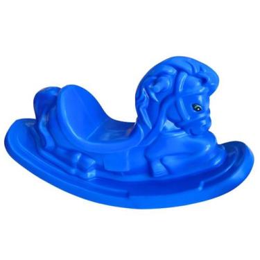 Imagem de Gangorra Balanço Infantil  Cavalinho Azul - MULTYPLASTIC