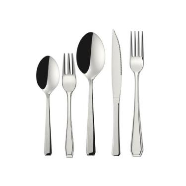 Imagem de Faqueiro 30 Peças Inox Jogo de Talheres Euro Home Estojo Bambu Strauss