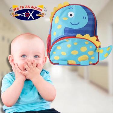 Imagem de Mochila Infantil Menino Cachorrinho ou Dinossauro 10L - Clio Pets, Din