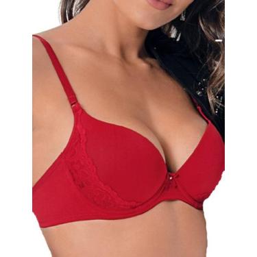Imagem de Sutiã com Aro e Bojo Rivali Demillus 67188, Vermelho, 46