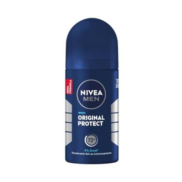 Imagem de NIVEA MEN Desodorante Antitranspirante Roll On Masculino Original Protect - Proteção prolongada de 48h, tecnologia hidratante, ingredientes naturais, não causa irritações, fragrância duradoura - 50ml