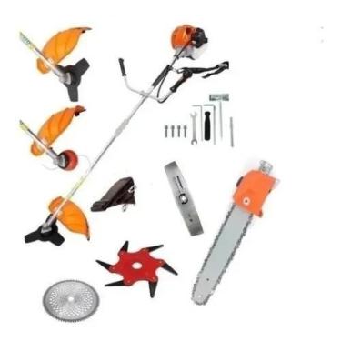Imagem de Roçadeira 5x1 Multi-funções -com Enxada Rotativa Podadeira-moto Serra 