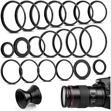 Imagem de Pieces Metal Step-Up Adapter Rings & Step Down Rings Kit Lens Filter Stepping Adapter Rings Set for DSLR Camera