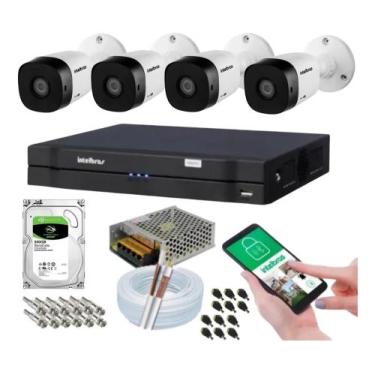 Imagem de Kit 4 Câmeras Intelbras 1120b Com Dvr 4 Canais E Hd Incluso