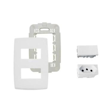 Imagem de Kit Conjunto 4x2 Tomada 10A Interruptor Paralelo Pial Plus - Legrand
