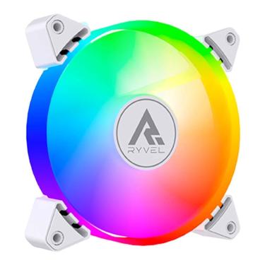 Imagem de Cooler Fan Ryvel 120Mm Argb 5V Snowy Branco - Ry-Fn-Sw-Wt-5V