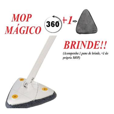 Imagem de Mop Limpeza Esfregão Triangulos Limpa Piso Chão Ajustavel - EMB-UTILIT