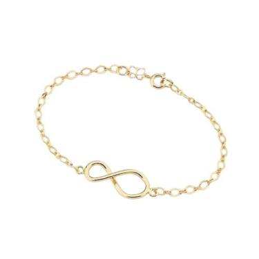Imagem de Pulseira Banhado a Ouro 18k Rommanel Joias Símbolo Infinito 19 Cm