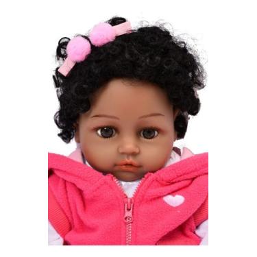 Imagem de Bebe Reborn Girafinha 100% Silicone - Menina Negra 48 Cm - SWEETIE REB