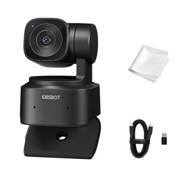 Imagem de OBSBOT Tiny SE Webcam 1080P HDR PTZ alimentada por AI, sensor CMOS de 1/2,8 polegadas, abertura f/1.8, zoom digital 4x, rastreamento automático AI, 94g, transmissão ao vivo para jogo/reunião/educação
