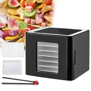 Imagem de Desidratador De Alimentos De AçO InoxidáVel Com 6 Bandejas,Secador De Frutas E Vegetais,Com Temporizador Digital AjustáVel E Controle De Temperatura Para Frutas,Vegetais, Carnes E Petiscos Para CãEs