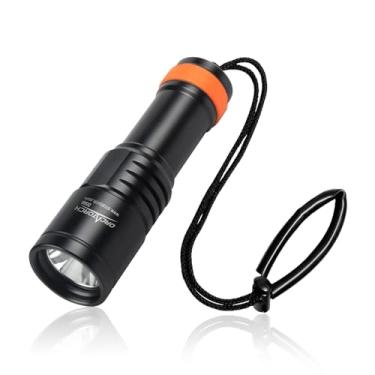 Imagem de ORCATORCH Luz De Mergulho D580, Lanterna Subaquática Máxima De 530 Lúmens Com Feixe Estreito De 6 Graus, Tocha De Mergulho Noturno Com Interruptor De Torção À Prova D'Água Ip68, 3 Baterias Aaa Incluíd